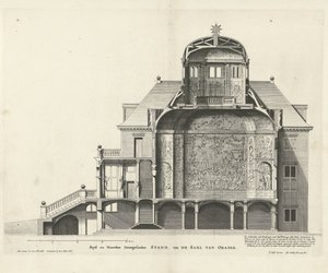 Cross-section of Huis ten Bosch by Jan Mattysz. after a design by Pieter Jansz. Post, 1655 by Jan Matthysz.